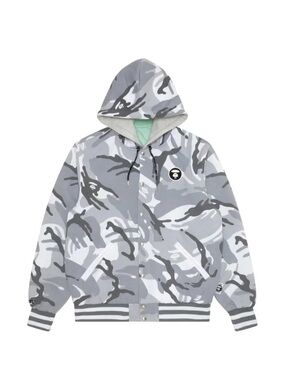 A Bathing Ape Grey Camo Revisable Jacket - M